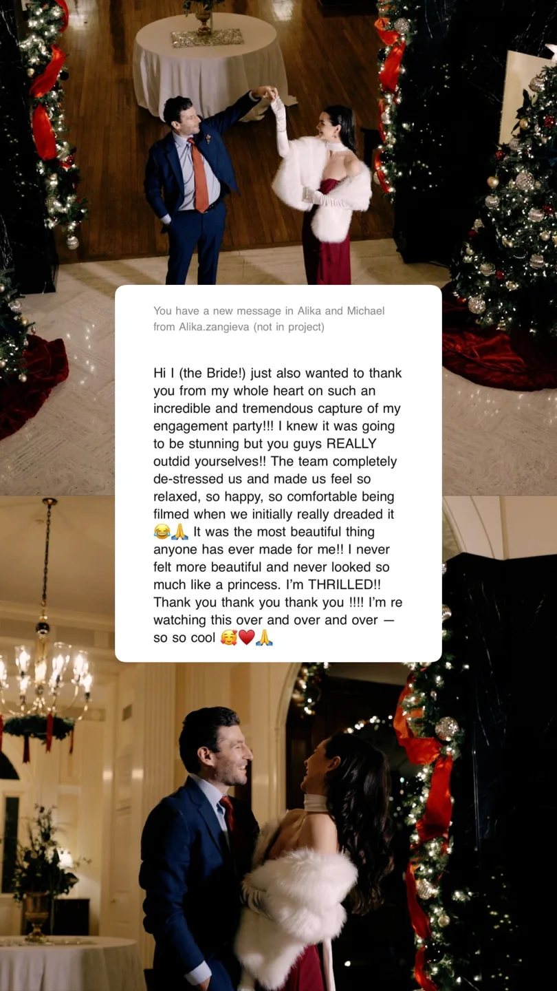An original wedding review shared by a couple