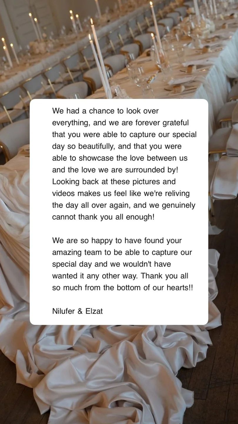 A couple’s original review of our creative team