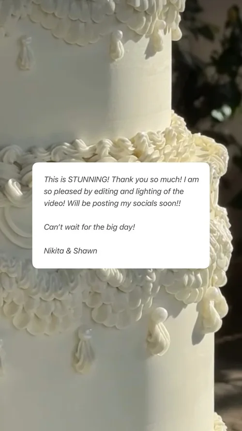 An original wedding review shared by a couple