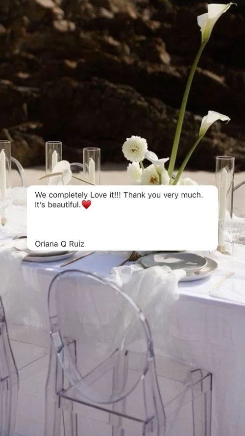 An original wedding review shared by a couple