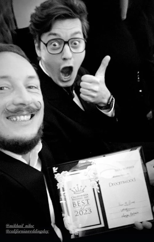 Our team celebrating a California Wedding Day award