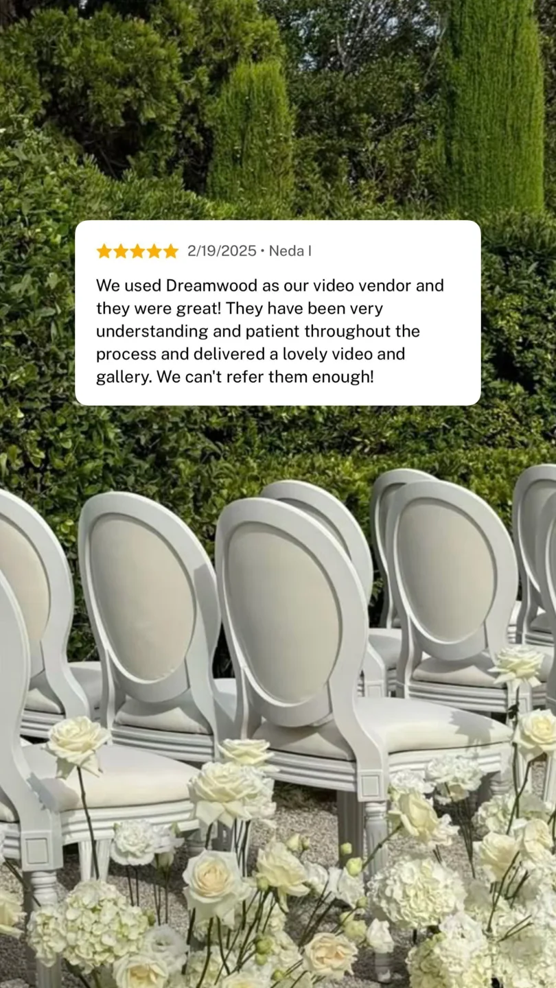 An original wedding review shared by a couple