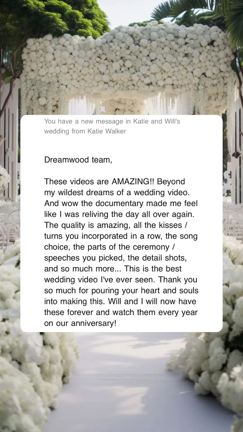 An original wedding review shared by a couple