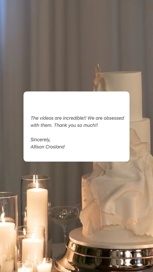 An original wedding review shared by a couple