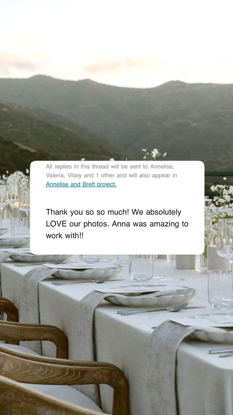 An original wedding review shared by a couple
