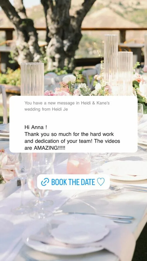 An original wedding review shared by a couple