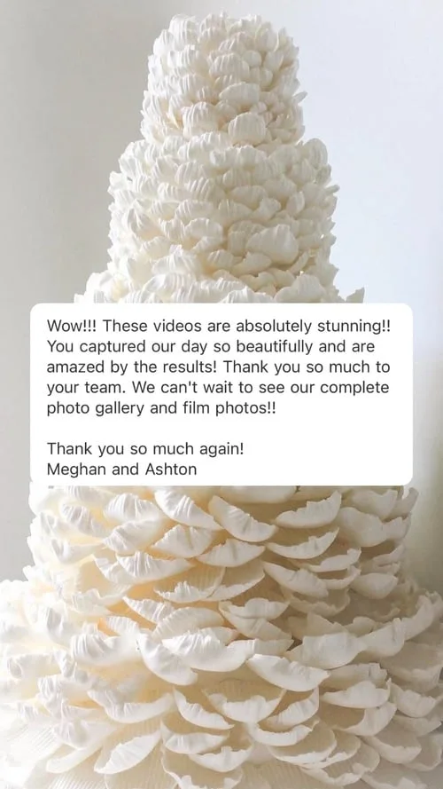 An original wedding review shared by a couple