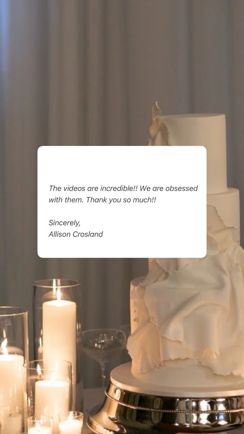 An original wedding review shared by a couple