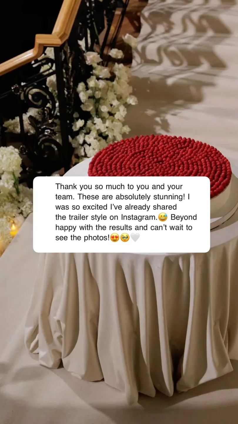 An original wedding review shared by a couple