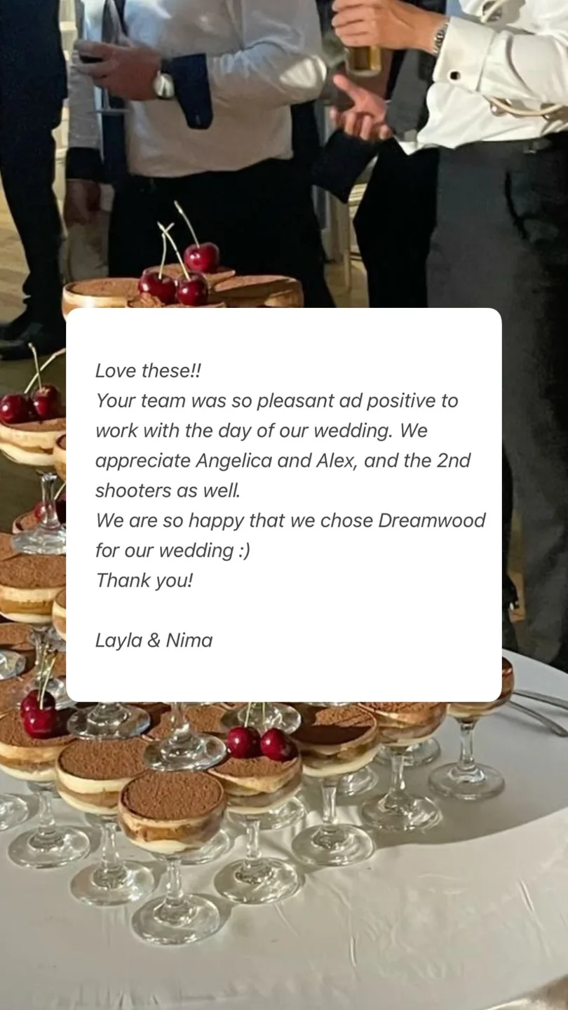 An original wedding review shared by a couple
