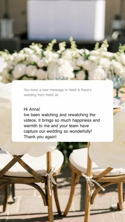 An original wedding review shared by a couple