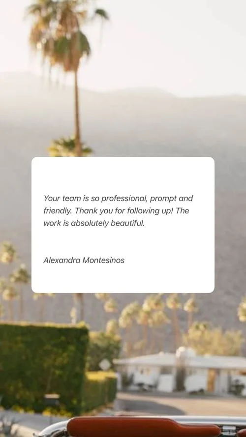 An original wedding review shared by a couple
