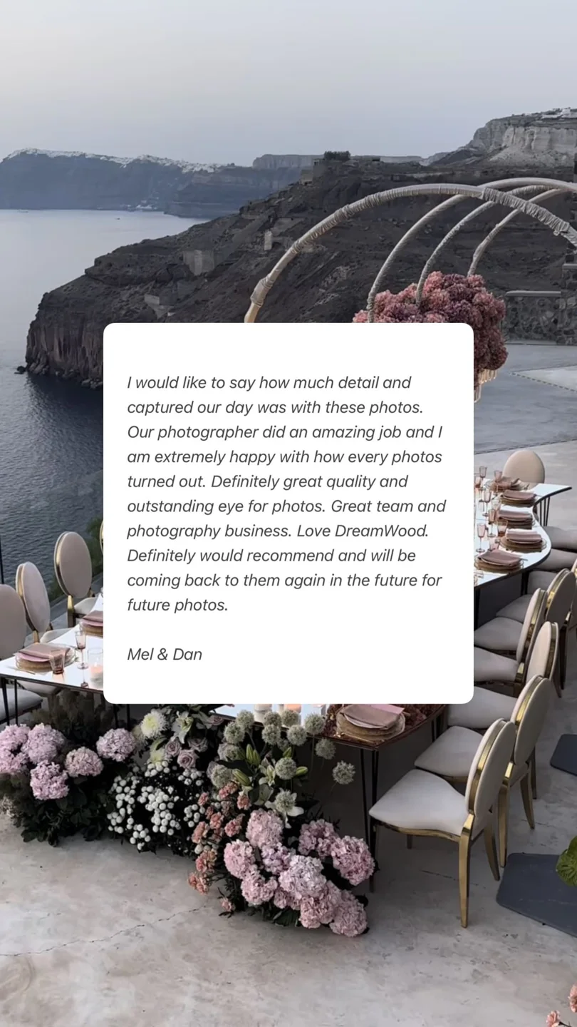 An original wedding review shared by a couple